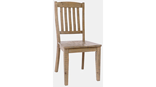 Jofran Carlyle Crossing Slatback Chair in Rustic Distressed Pine (Set of 2) image