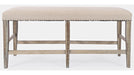 Jofran Fairview Backless Counter Bench in Ash/Cream image