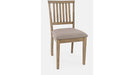 Jofran Prescott Park Slatback Chair in Taupe/Weathered Oak (Set of 2) image