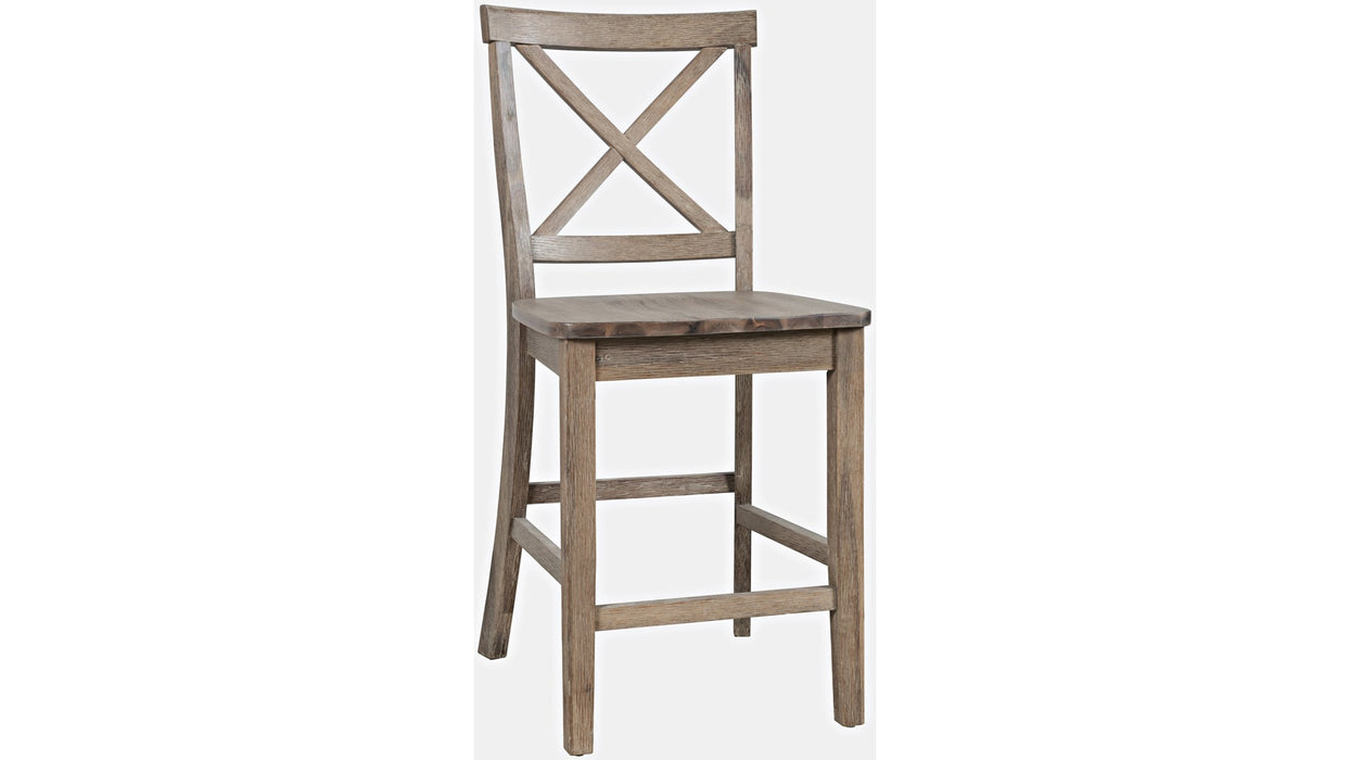 Jofran Eastern Tides X Back Counter Stool in Bisque (Set of 2) image