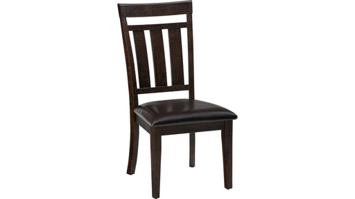 Jofran Kona Grove Upholstered Slat Back Dining Chair in Chocolate (Set of 2) image