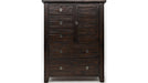 Jofran Kona Grove 5 Drawers and 1 Cabinet Chest in Deep Chocolate image