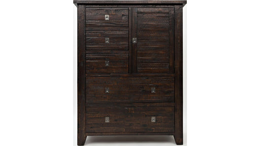 Jofran Kona Grove 5 Drawers and 1 Cabinet Chest in Deep Chocolate image