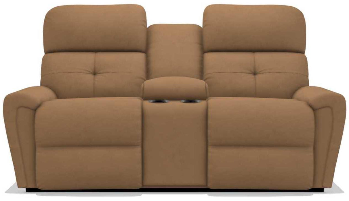 La-Z-Boy Douglas Fawn Power Reclining Loveseat with Headrest and Console image