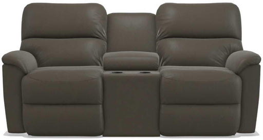 La-Z-Boy Brooks Tar Power Reclining Loveseat with Headrest and Console image