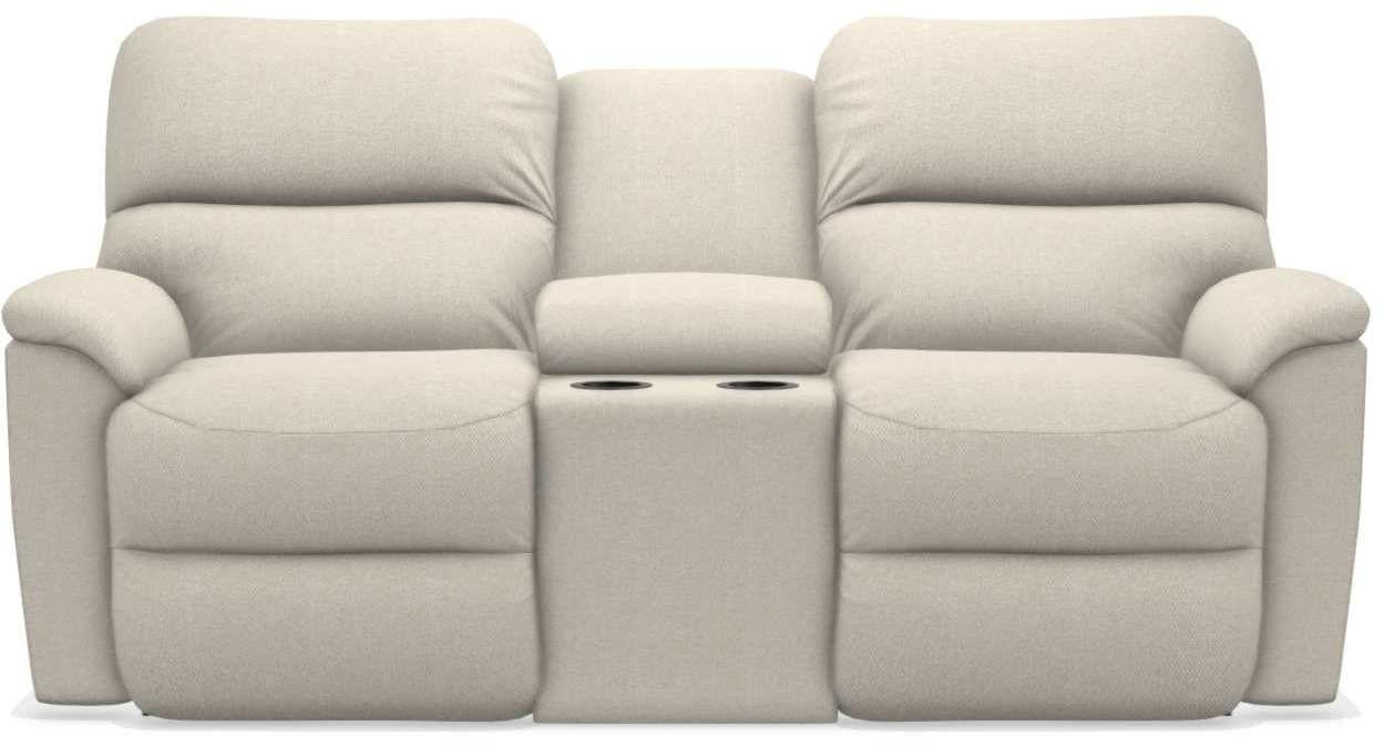 La-Z-Boy Brooks Eggshell Power Reclining Loveseat With Headrest And Console image