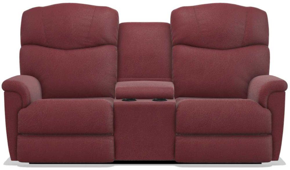 La-Z-Boy Lancer Vermillion Power Reclining Loveseat with Headrest and Console image