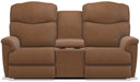 La-Z-Boy Lancer Silt Power Reclining Loveseat with Headrest and Console image
